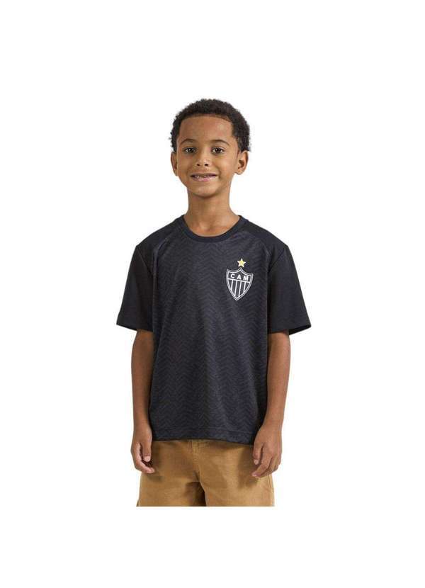Braziline - Camisa Braziline Atlético Mineiro Principia Infantil Preto