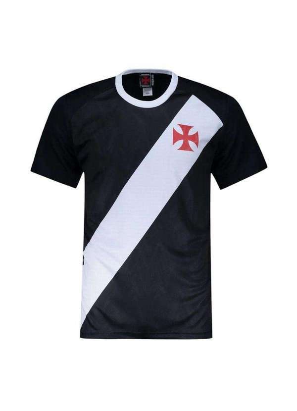 Braziline - Camisa Braziline Vasco Principia Infantil Preto
