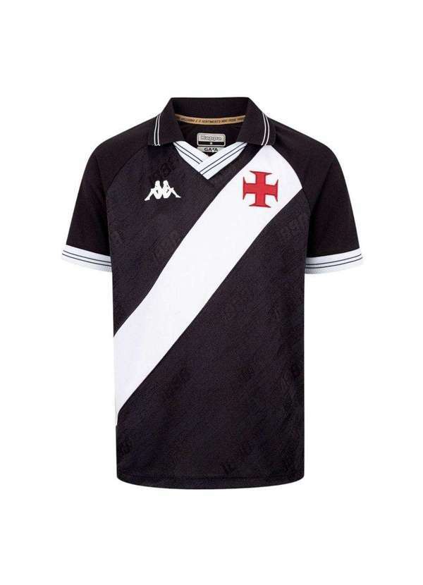 Kappa - Camisa Kappa Vasco I 2025/26 Infantil Preto
