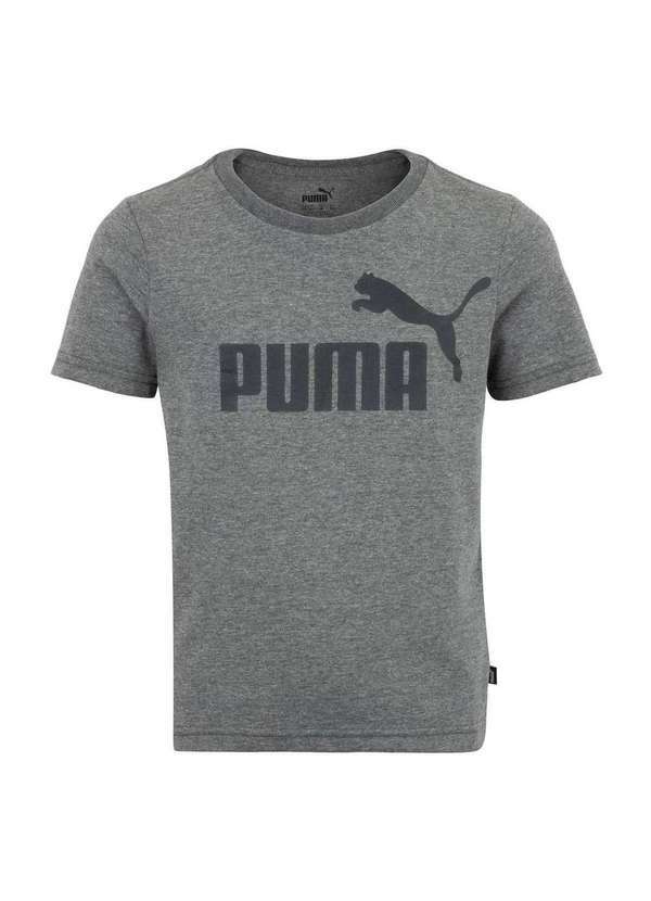 Puma - Camiseta Puma Essentials No. 1 Logo Infantil Cinza