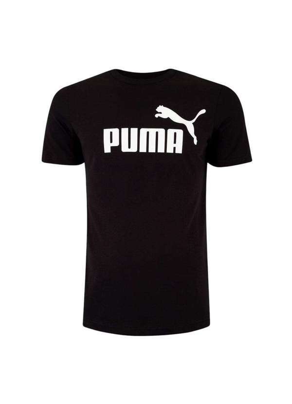 Puma - Camiseta Puma Essentials No. 1 Logo Infantil Preto