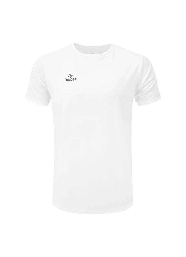 Topper - Camiseta Topper Fut Classic Juvenil Branco