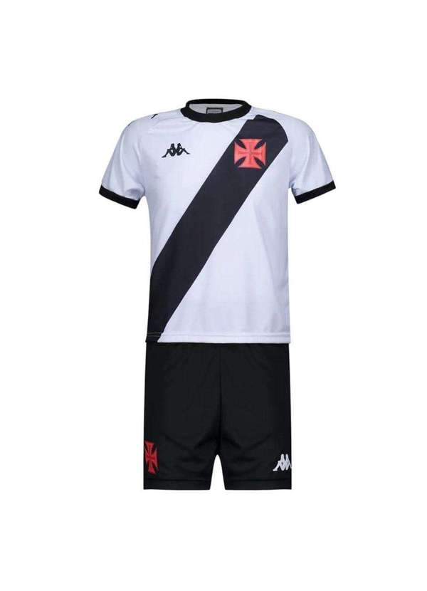Kappa - Conjunto Kappa Vasco Supporter Class Juvenil Branco
