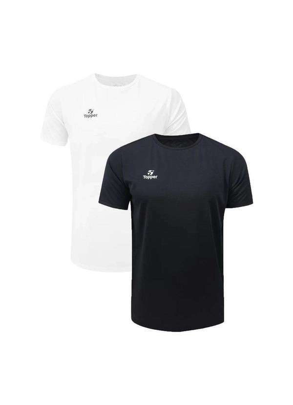 Topper - Kit 2 Camisetas Topper Fut Classic Juvenil Branco