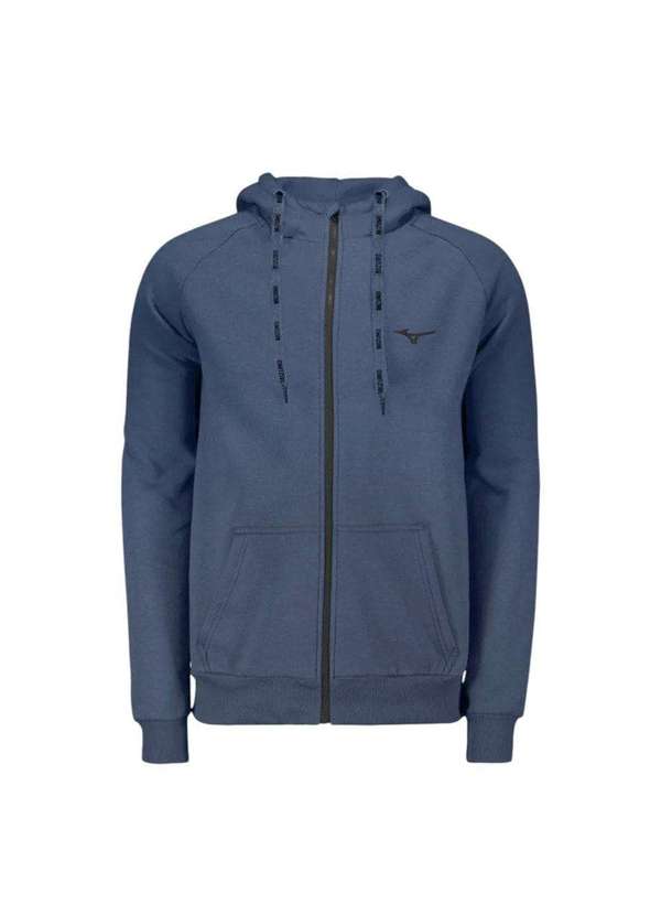 Mizuno - Moletom Mizuno Zípper com Capuz Juvenil Azul