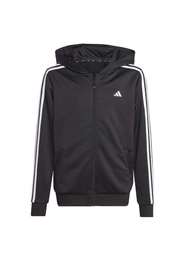 Adidas - Jaqueta Adidas Essentials 3 Stripes Infantil Preto