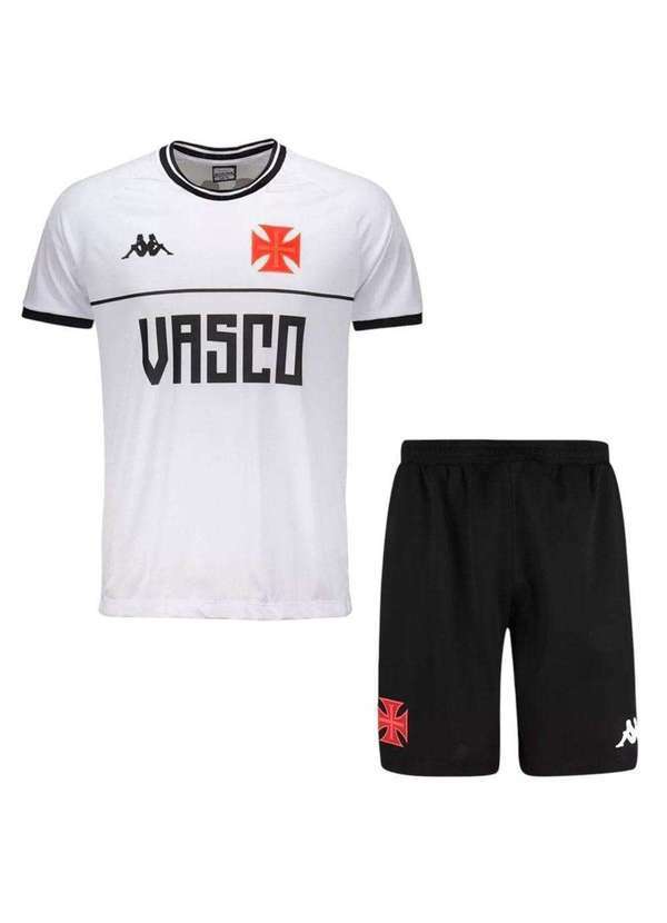 Kappa - Conjunto Kappa Vasco da Gama Supporter Infantil Branco