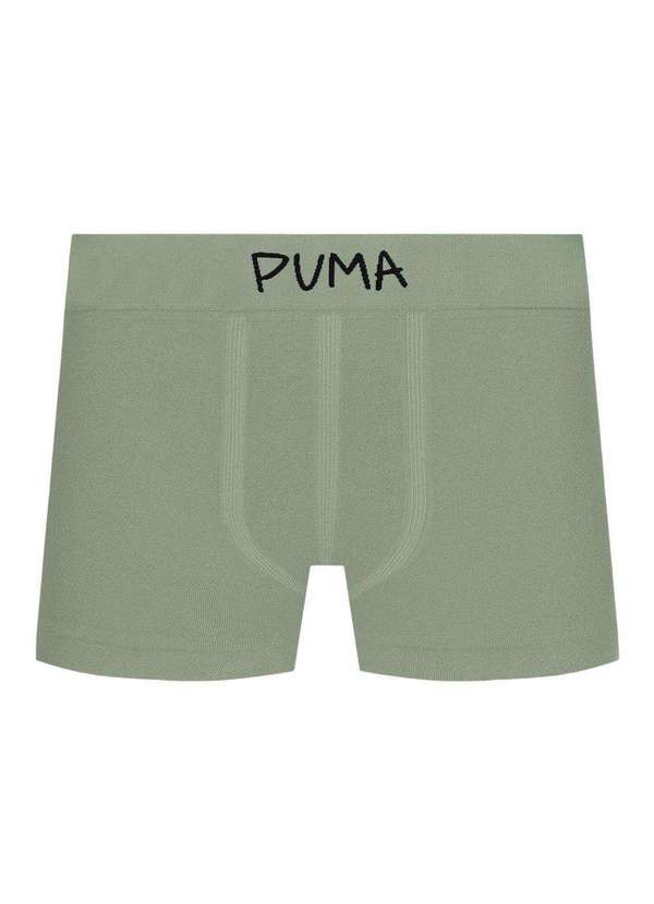 Puma - Cueca Boxer Puma sem Costura Infantil Verde
