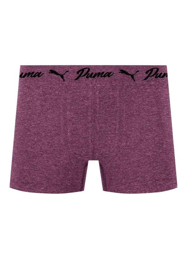 Puma - Cueca Puma Boxer sem Costura Infantil Vermelho