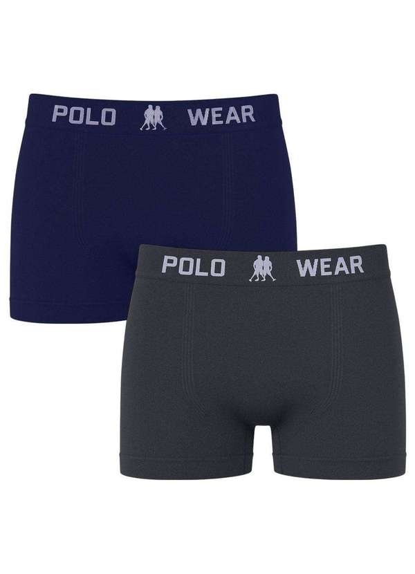 Polo Wear - Kit 2 Cuecas Boxer Polo Wear Basic Infantil Azul 1