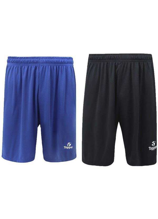 Topper - Kit 2 Calções Topper Classic New Juvenil Azul