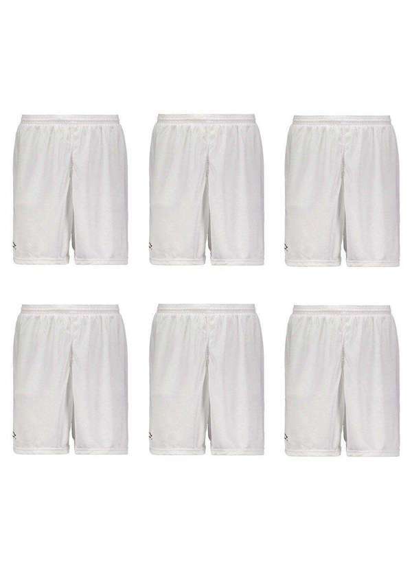 Penalty - Kit 6 Calções Penalty Matís Ix Juvenil Branco