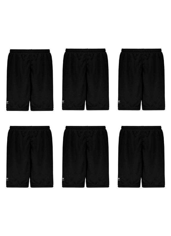 Penalty - Kit 6 Calções Penalty Matís Ix Juvenil Preto