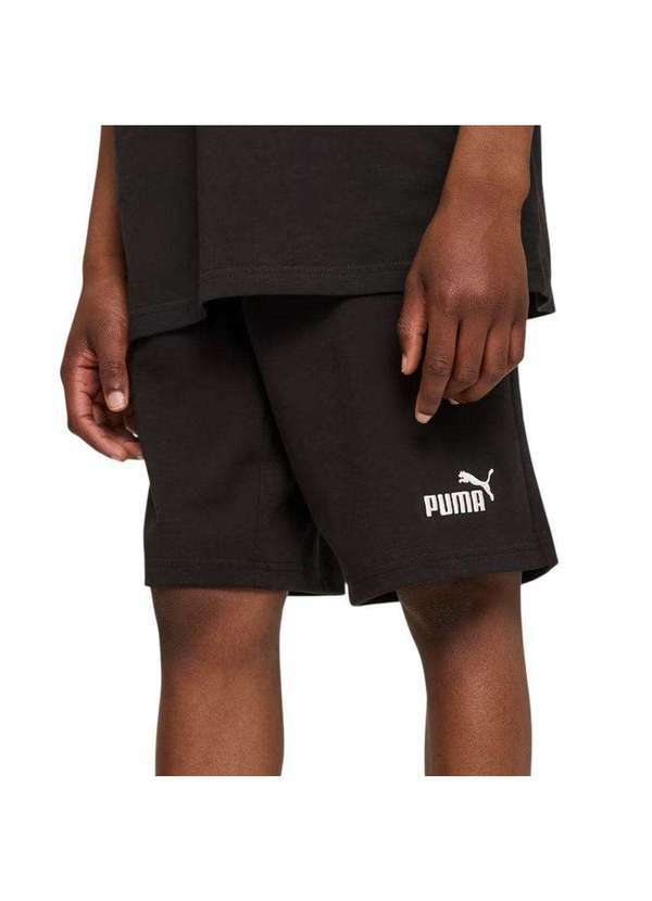 Puma - Short Puma Essentials No. 1 Logo Jersey Juvenil Preto