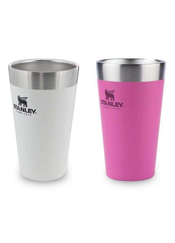Stanley - Kit 2 Copos Térmicos de Cerveja Stanley Beer Pint 473ml Branco