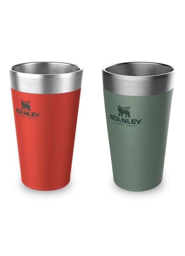 Stanley - Kit 2 Copos Térmicos de Cerveja Stanley Beer Pint 473ml Vermelho