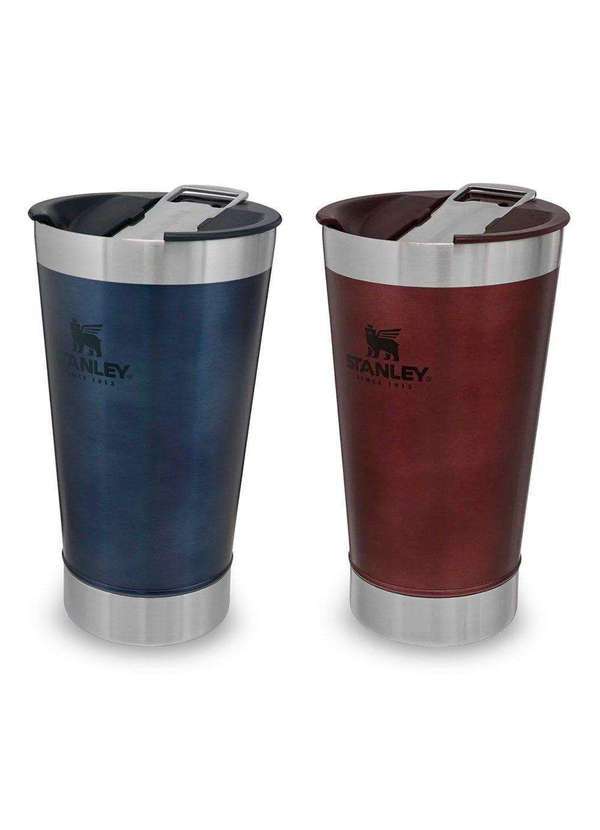 Stanley - Kit 2 Copos Térmicos de Cerveja Stanley com Tampa 473ml Azul