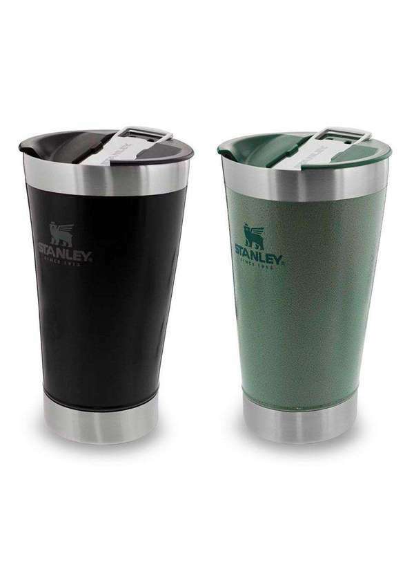 Stanley - Kit 2 Copos Térmicos de Cerveja Stanley com Tampa 473ml Preto
