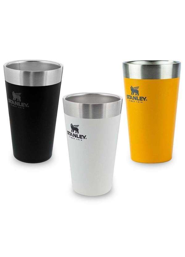Stanley - Kit 3 Copos Térmicos de Cerveja Stanley Beer Pint 473ml Branco