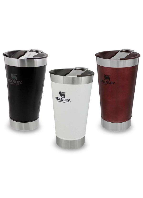 Stanley - Kit 3 Copos Térmicos de Cerveja Stanley com Tampa 473ml Preto