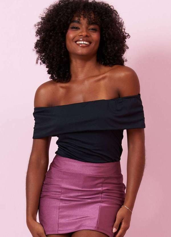 Planet Girls - Blusa Feminina Ciganinha Ombro a Ombro Planet Girls Preto Preto