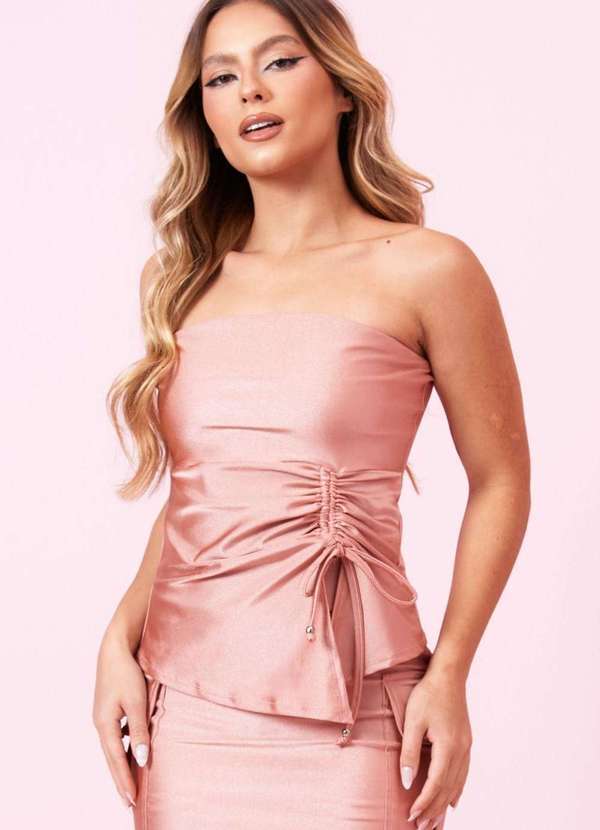 Planet Girls - Blusa Feminina sem Mangas Assimétrica Planet Girls Rosa Rosa