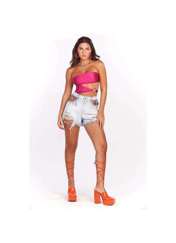 Planet Girls - Body Transpassado Detalhe Argola Planet Girls Rosa Médio Rosa Médio