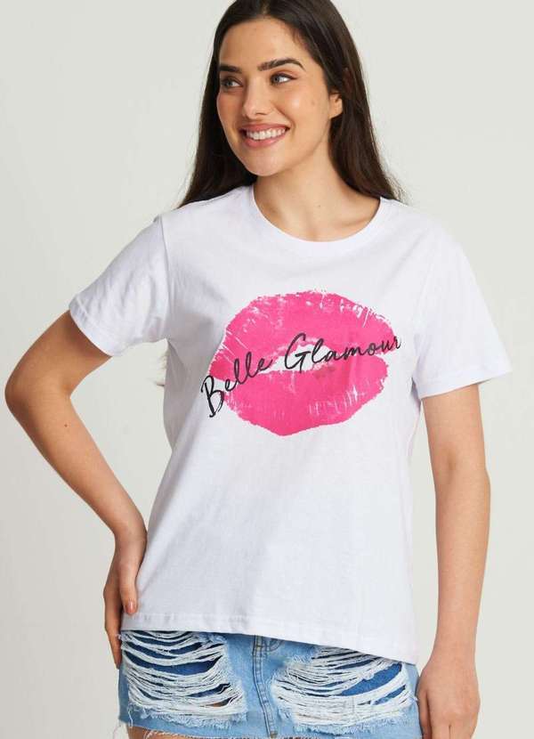 Planet Girls - Camiseta Feminina Belle Glamour Planet Girls Branco Branco