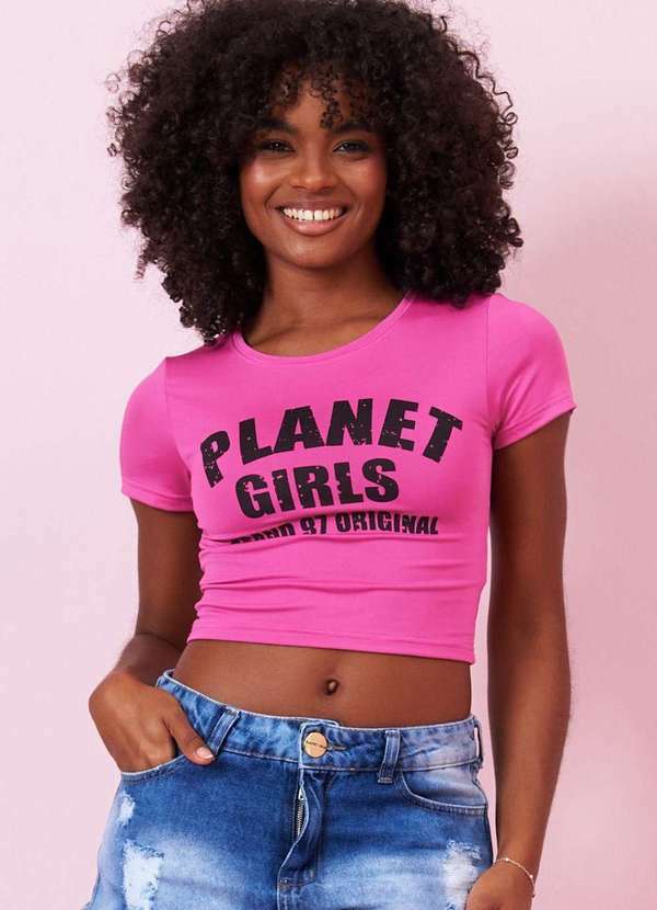 Planet Girls - Cropped Feminino 1997 Planet Girls Rosa Rosa