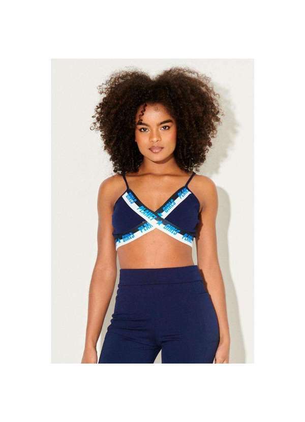 Planet Girls - Top Malha Logo Estampado Alça Fina Planet Girls Azul Escuro Azul Escuro