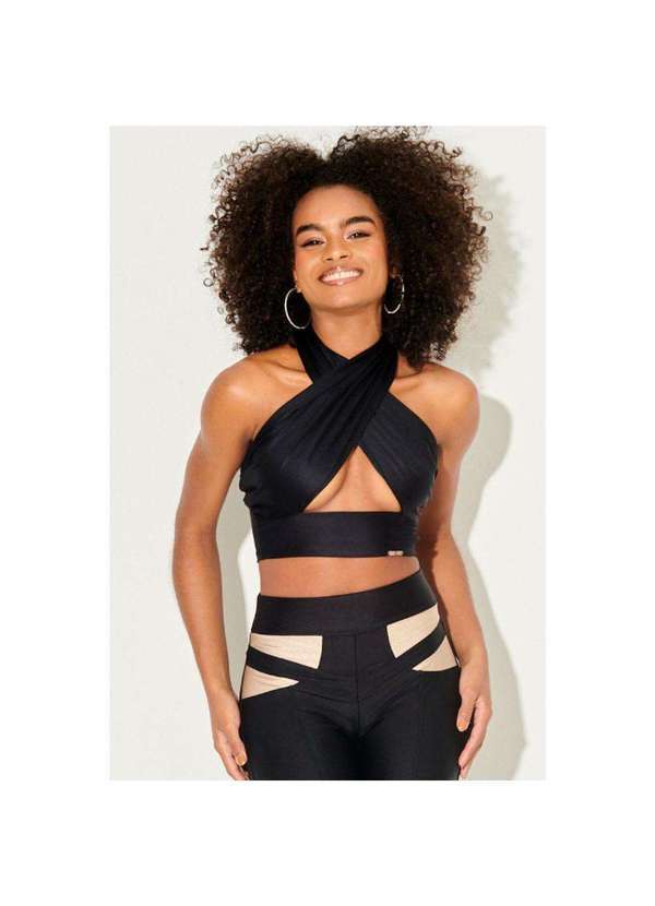 Planet Girls - Top Up Glam Alça Cruzada Planet Girls Preto Preto