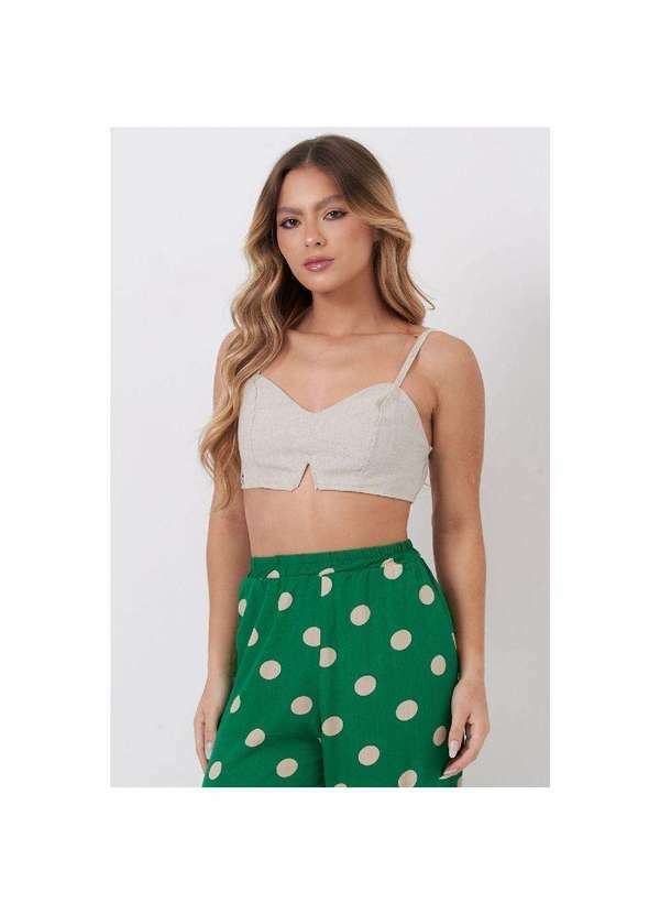 Planet Girls - Top Viscose Decote Coração Planet Girls Bege Claro Bege Claro