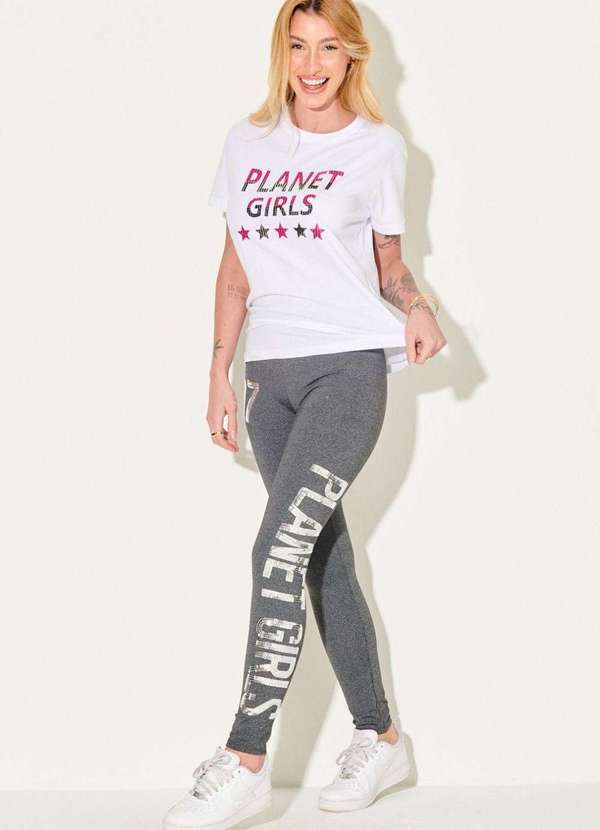 Planet Girls - Calça Legging Malha Paetê Planet Girls Mescla Escuro Mescla Escuro