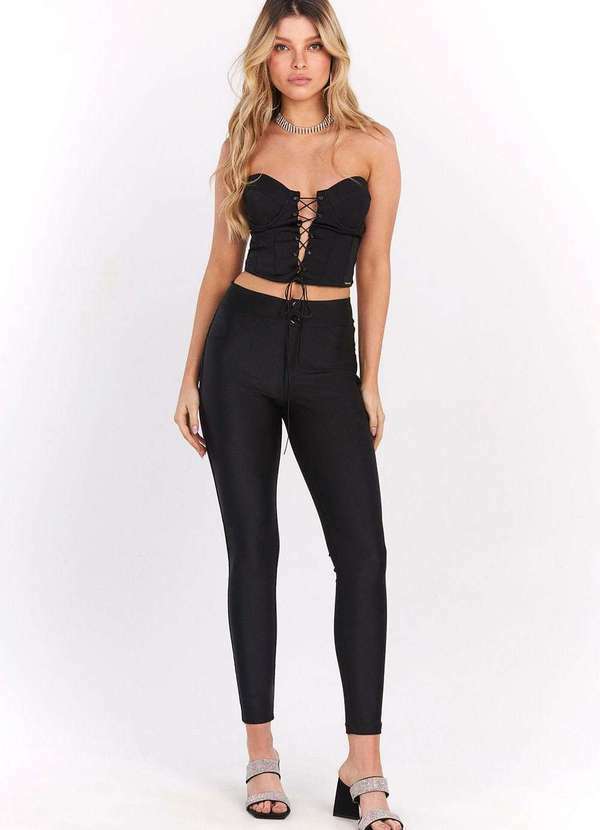 Planet Girls - Calça Feminina Up Glam Skinny Planet Girls Preto Preto