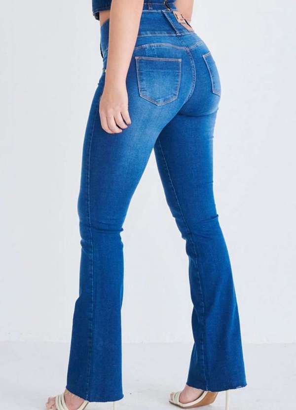 Cós Alto Salto Alto Com CalÃ§a Jeans Calça Feminina Couro Cós Alto