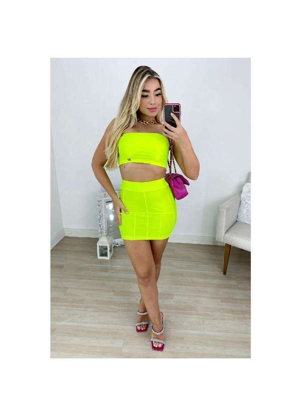 Planet Girls - Saia Curta Aplique Logo Planet Girls Amarelo Médio Amarelo Médio