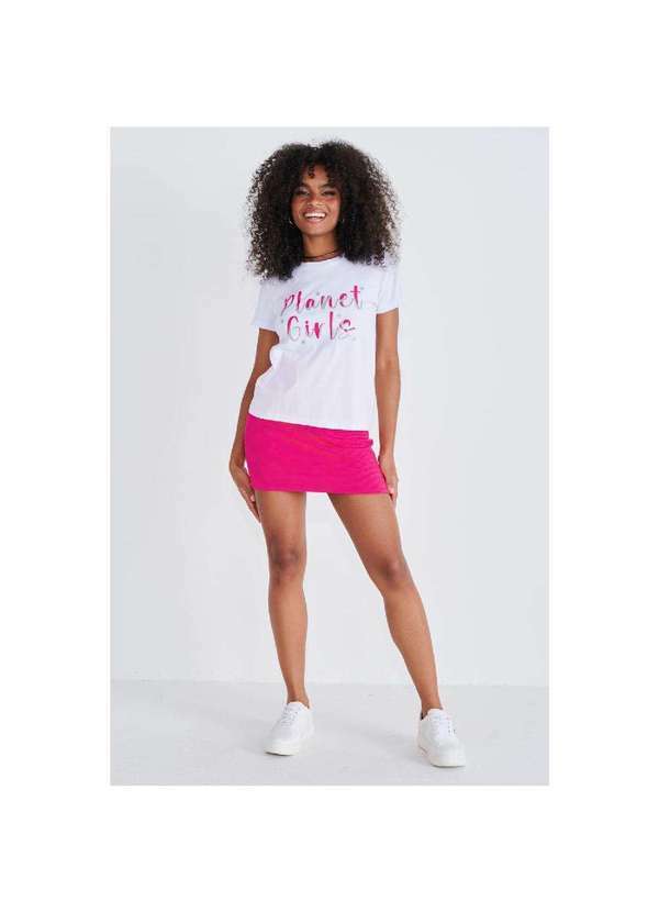 Planet Girls - Saia Curta Malha Planet Girls Rosa Escuro Rosa Escuro