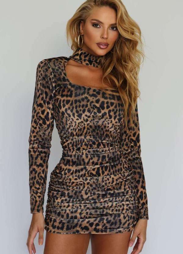 Planet Girls - Vestido Curto Animal Print Planet Girls Estampado Estampado