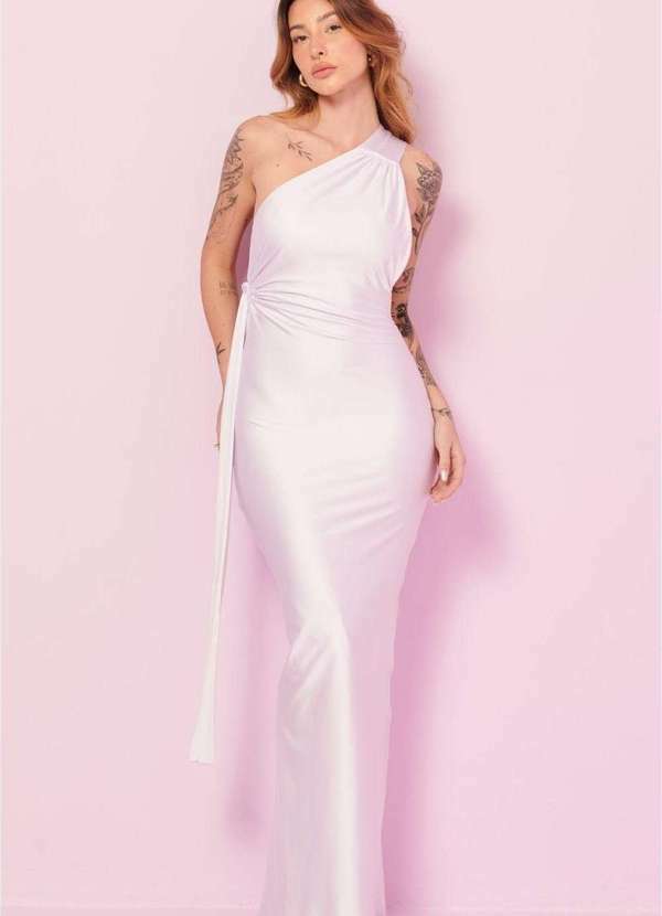 Planet Girls - Vestido Longo Up Glam Frente Única Planet Girls Branco Branco