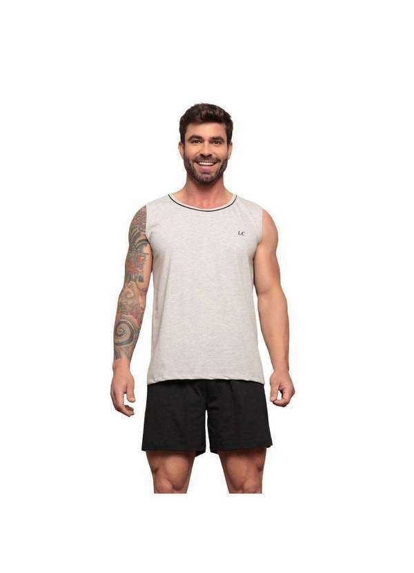 Luna Cuore - Pijama Regata Masculino Cinza