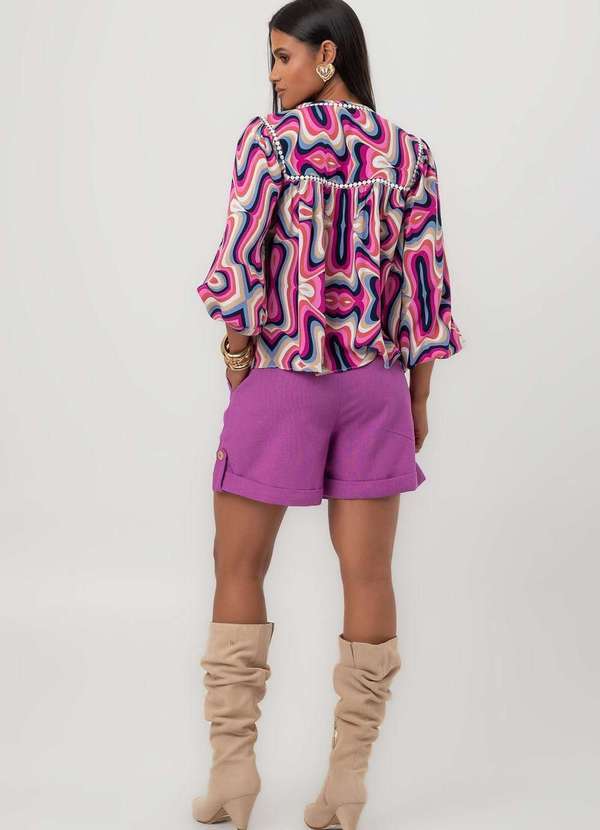 Pequia - Bata Viscose Ramo Roxa Pequia Roxo