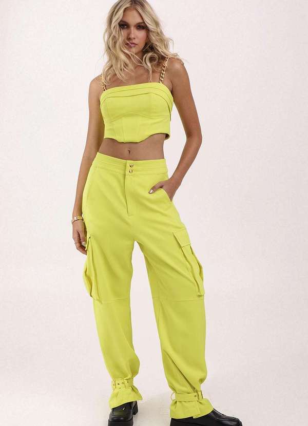 Labrava - Blusa Cropped Degraus Amarela Labrava Amarelo 2