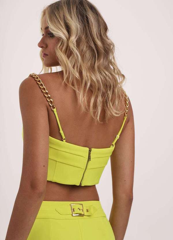 Labrava - Blusa Cropped Degraus Amarela Labrava Amarelo 4