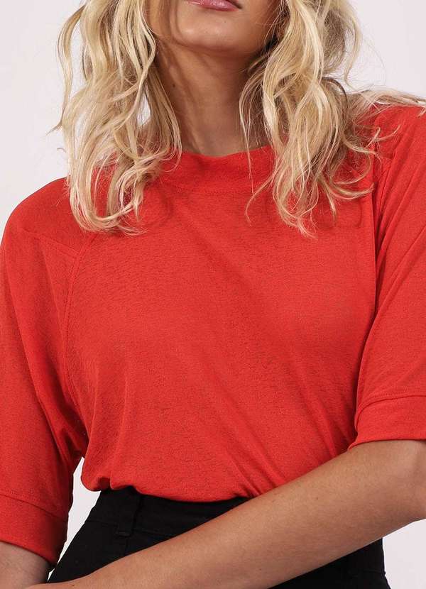 Labrava - Blusa Gola Alta Vermelha Labrava Vermelho