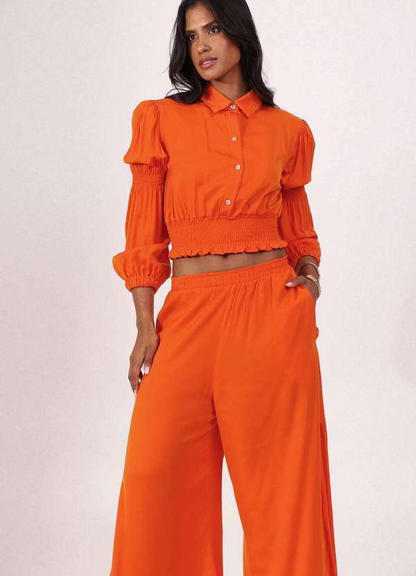 Pequia - Blusa Viscose Lastex Laranja Pequia Laranja 2