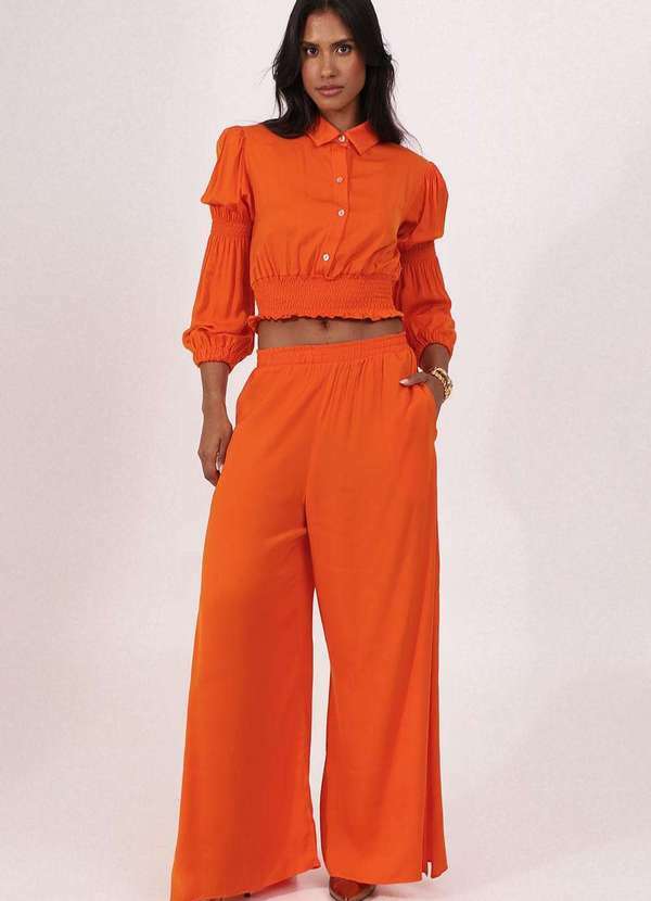 Pequia - Blusa Viscose Lastex Laranja Pequia Laranja 3