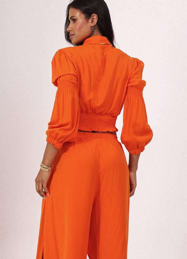 Pequia - Blusa Viscose Lastex Laranja Pequia Laranja 4