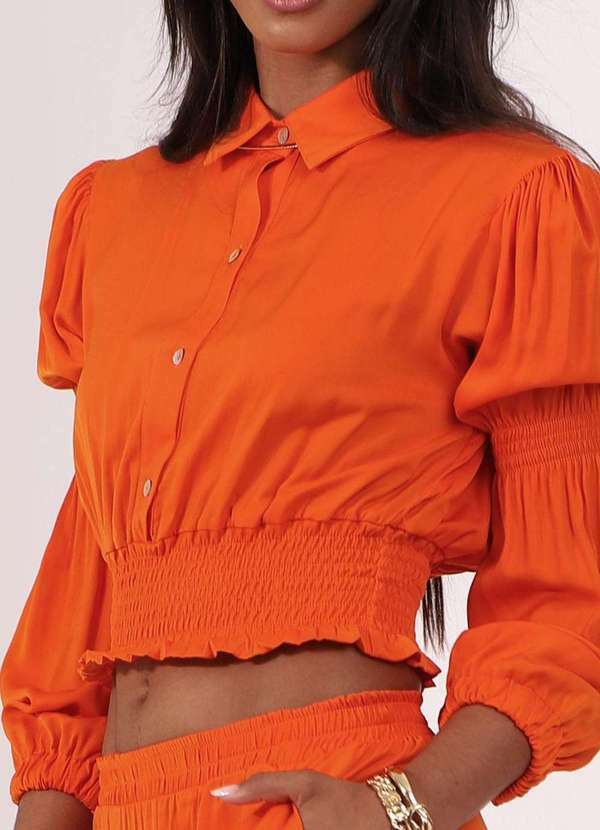 Pequia - Blusa Viscose Lastex Laranja Pequia Laranja 5
