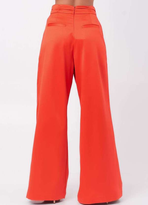 Labrava - Calca Ampla Nervuras Vermelha Labrava Vermelho 2