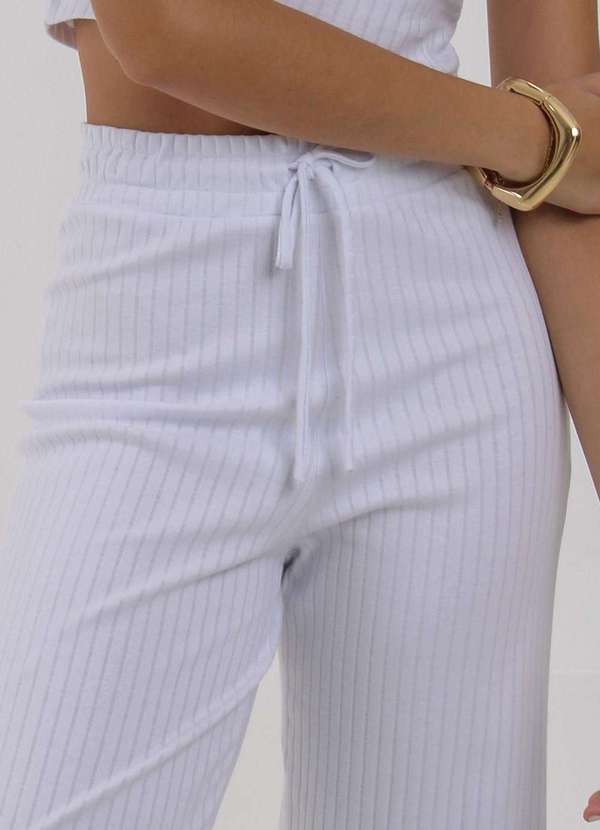 Pequia - Calca de Malha Pantalona Branco Pequia Branco 6